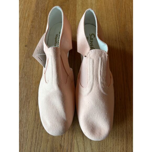 Sansha Magnifica Pink Canvas Ballet Teaching and Character Shoes 12M TE6 US 9 - Picture 6 of 6